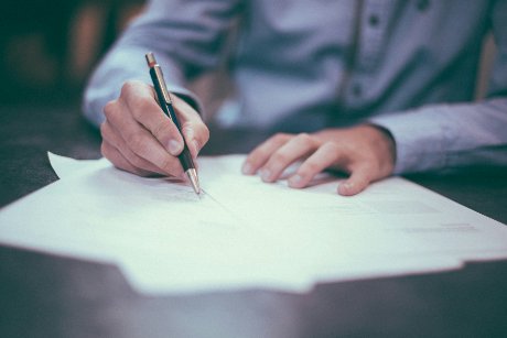 Completing application forms and intake documents